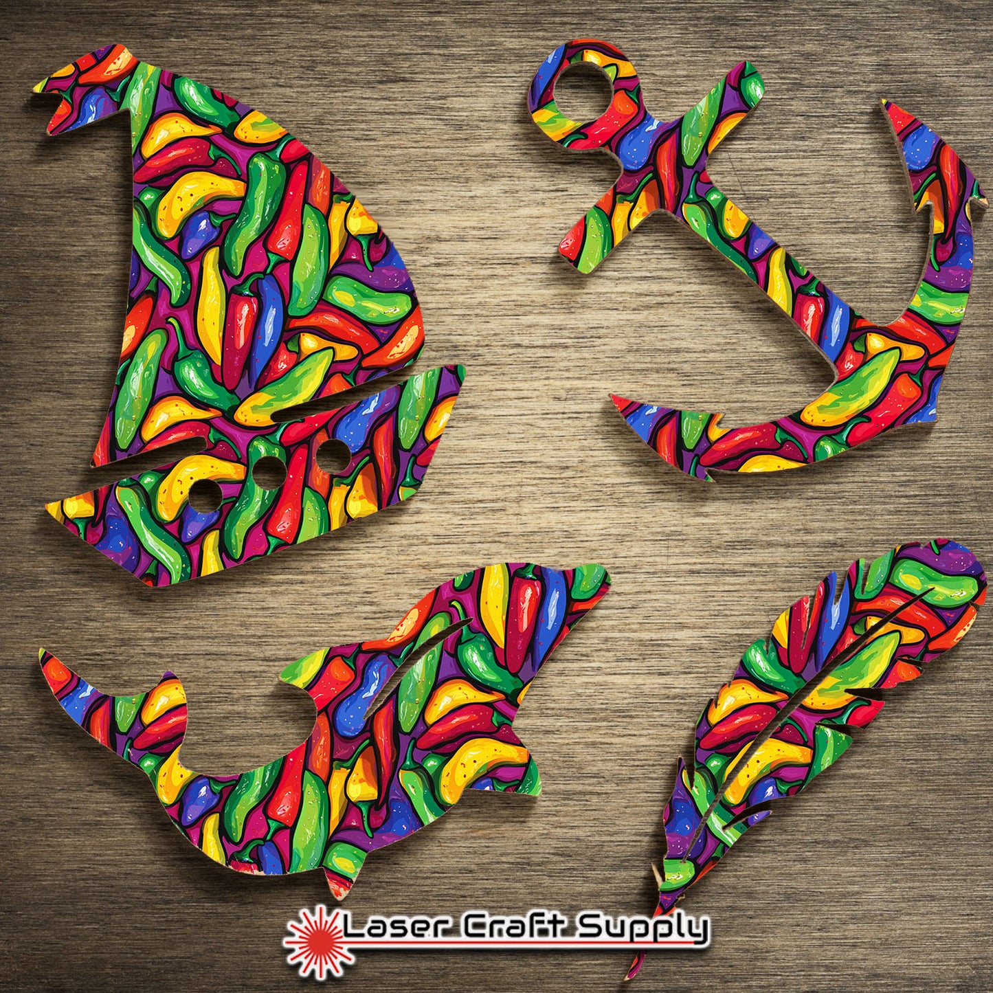 Creative Cast Acrylics - Intertwined Hot Peppers