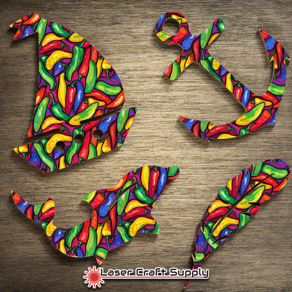 Creative Cast Acrylics - Intertwined Hot Peppers