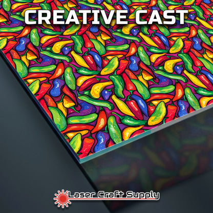 Creative Cast Acrylics - Intertwined Hot Peppers