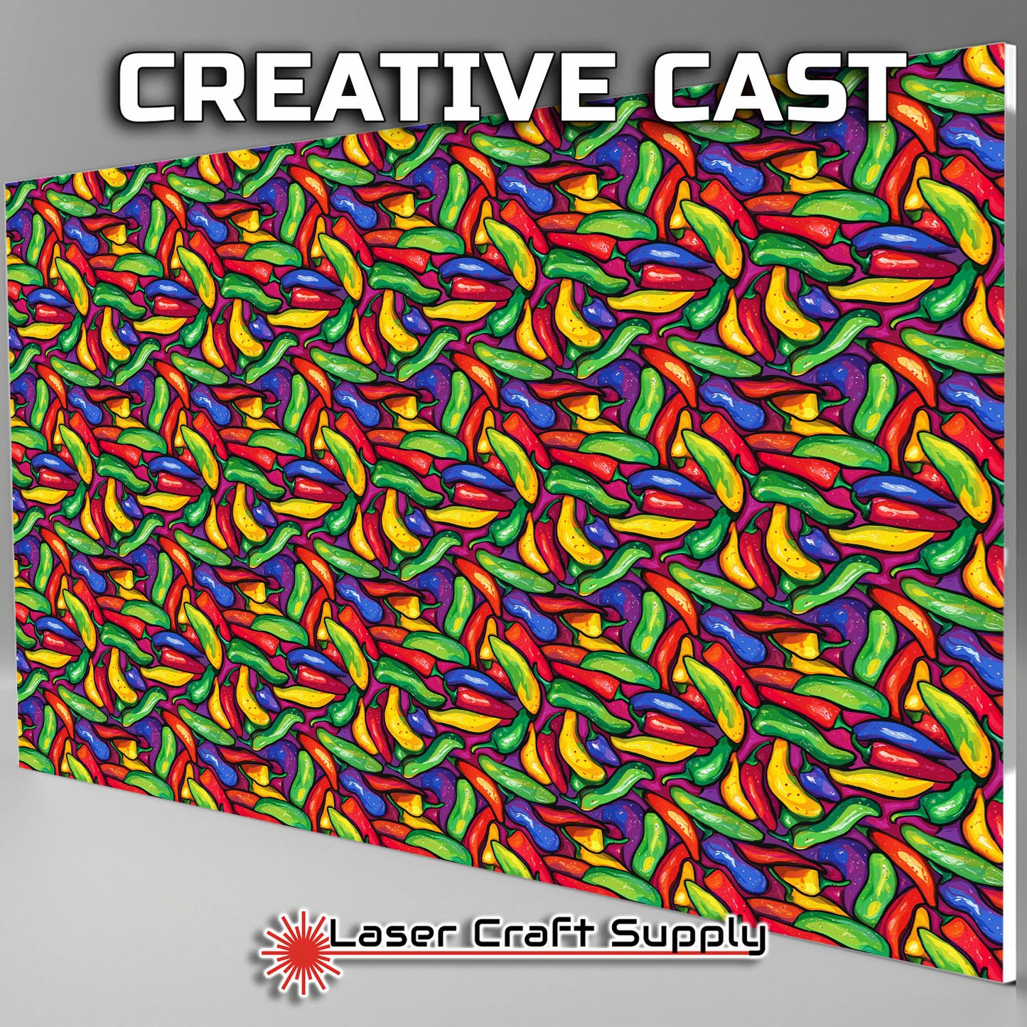 Creative Cast Acrylics - Intertwined Hot Peppers