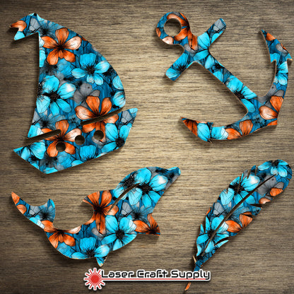 Creative Cast Acrylics - Flowers & Turquoise