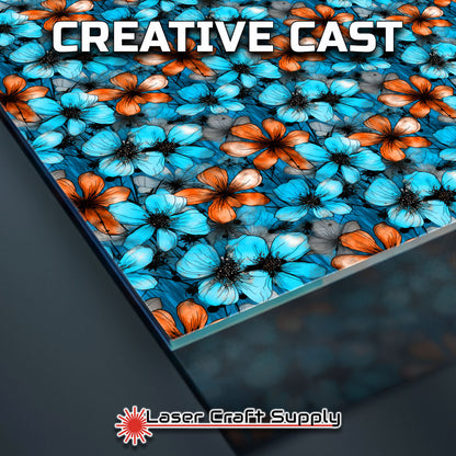 Creative Cast Acrylics - Flowers & Turquoise