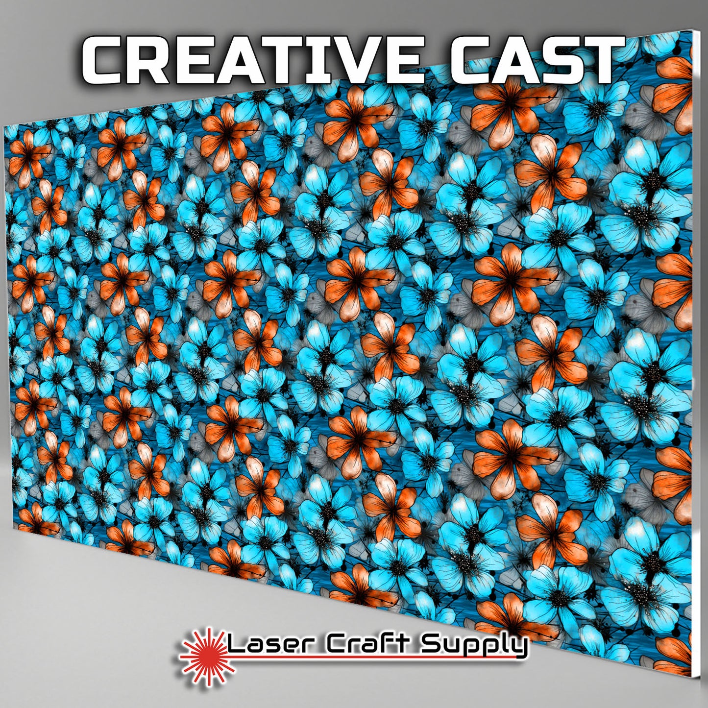 Creative Cast Acrylics - Flowers & Turquoise