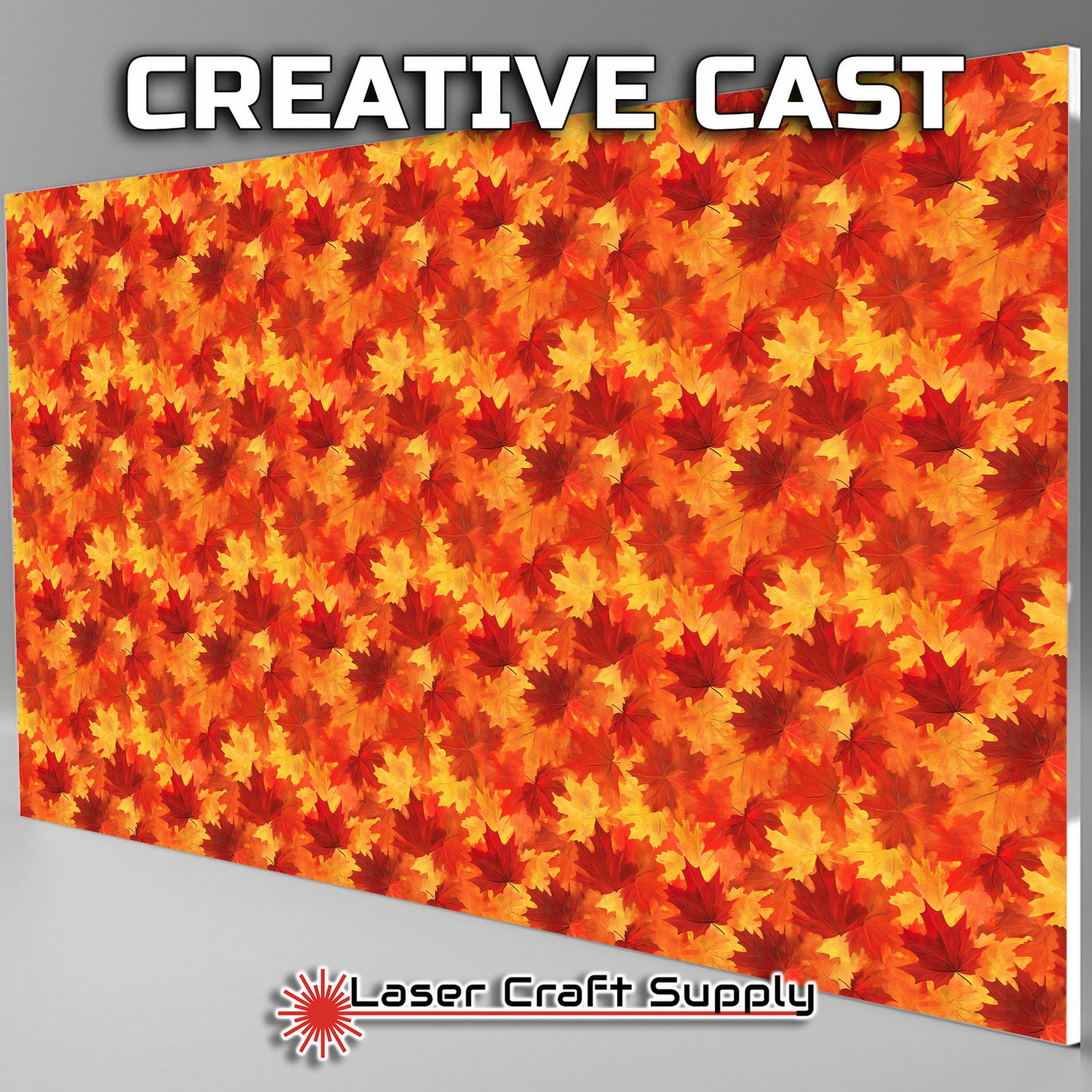 Creative Cast Acrylics - Fall Leaves in Bright Orange and Reds