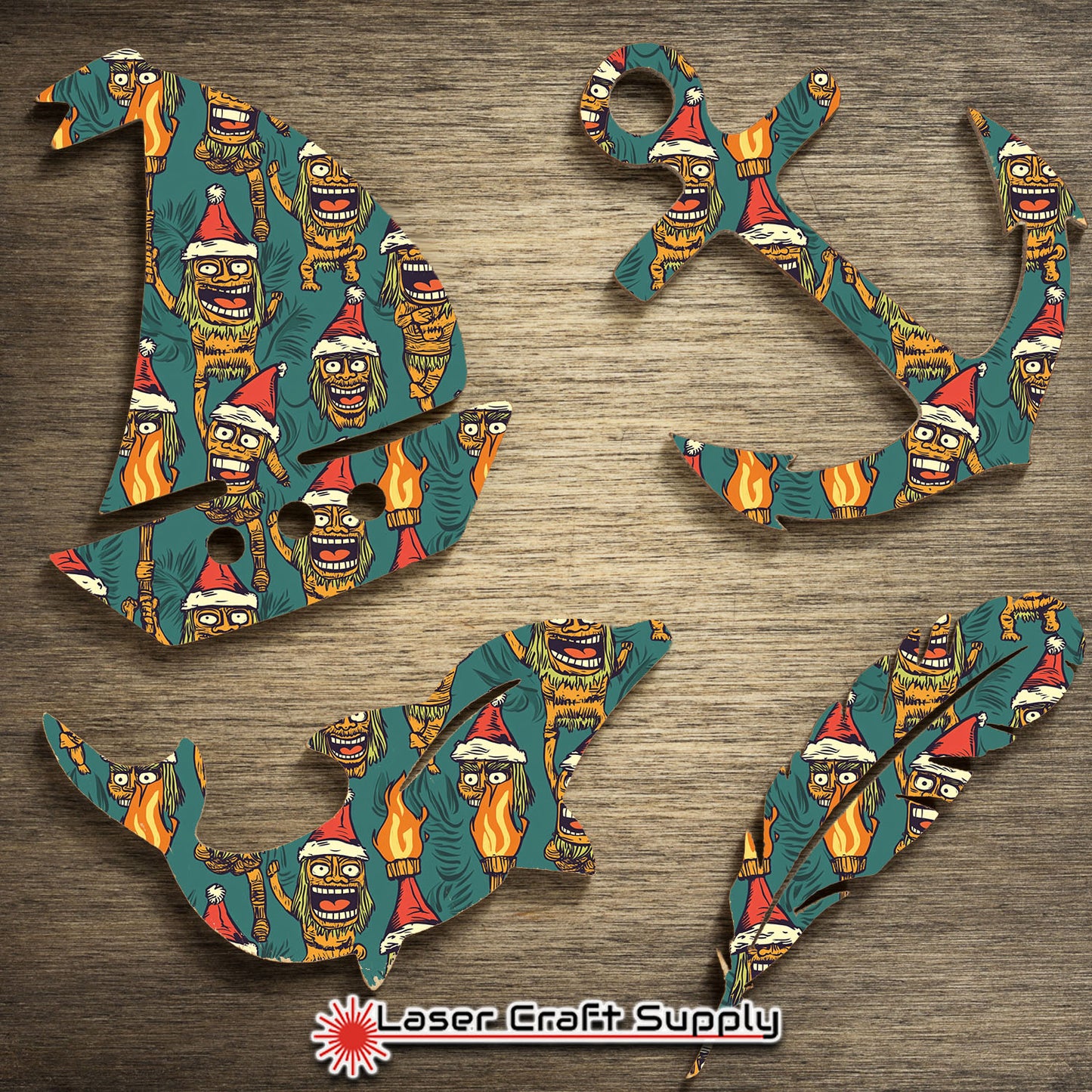 Creative Cast Acrylics - Festive Christmas Tiki Guys