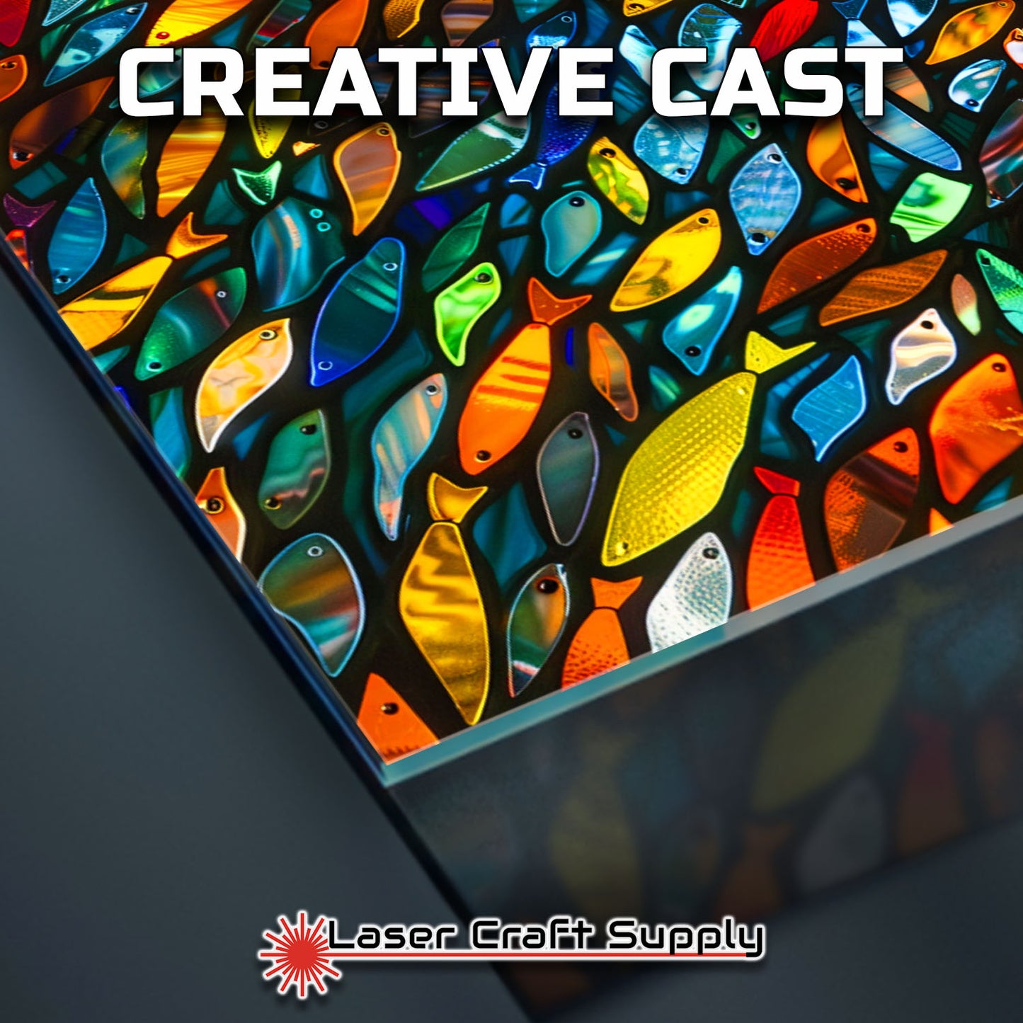 Creative Cast Acrylics - Fishy School -Stained Glass