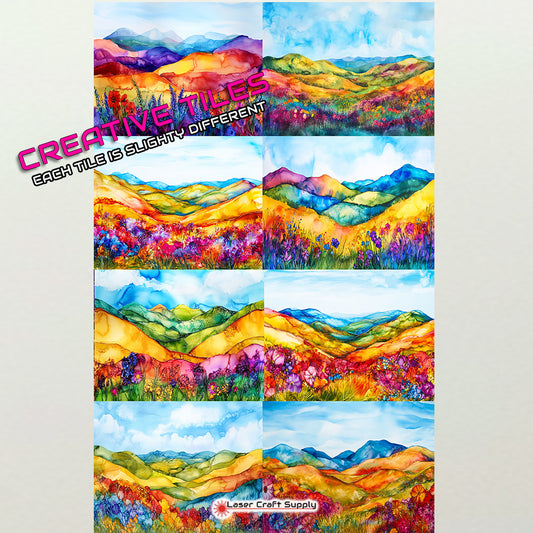 Flowers and Roling Hills - Creative Tile