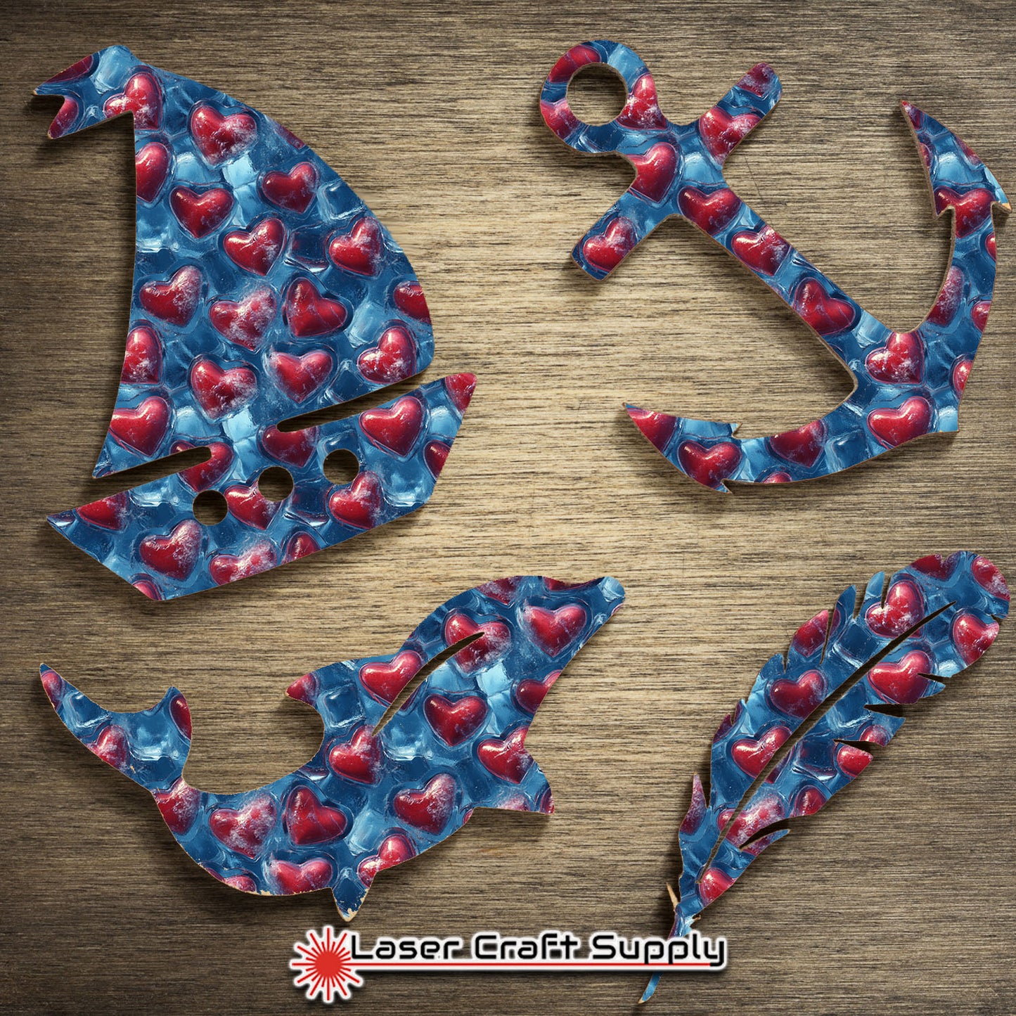 Creative Cast Acrylics - Frozen Hearts