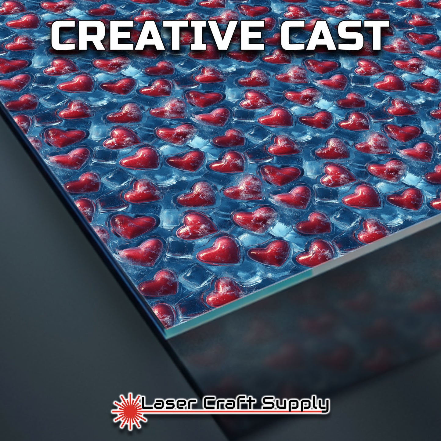 Creative Cast Acrylics - Frozen Hearts