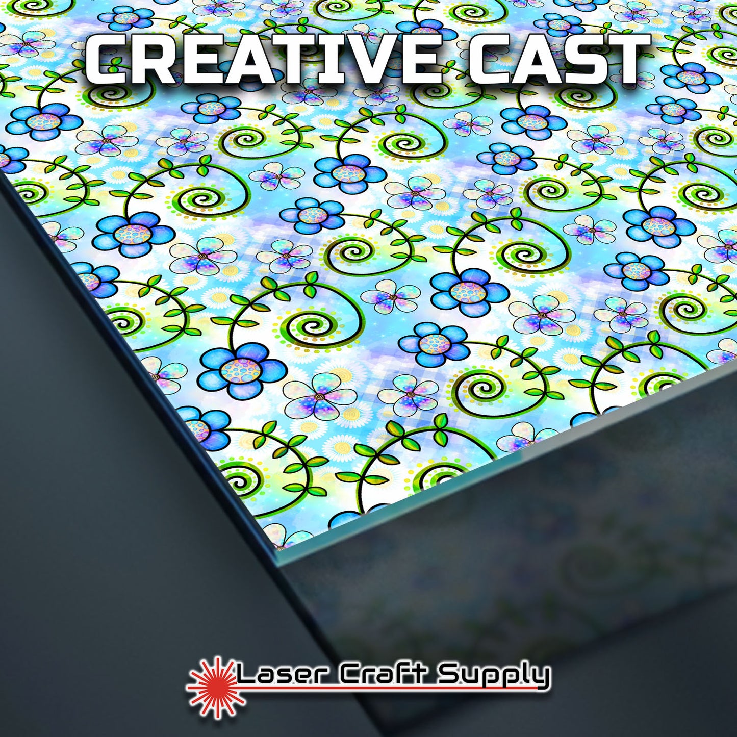 Creative Cast Acrylics - Fun Flowers in Blue & Green