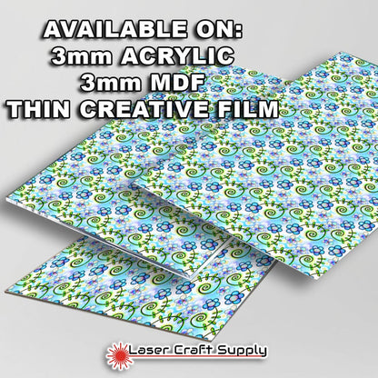 Creative Cast Acrylics - Fun Flowers in Blue & Green