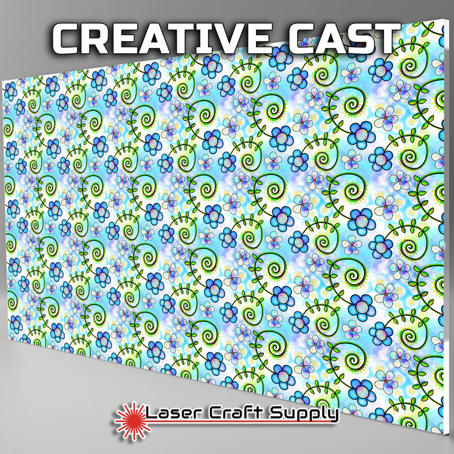 Creative Cast Acrylics - Fun Flowers in Blue & Green