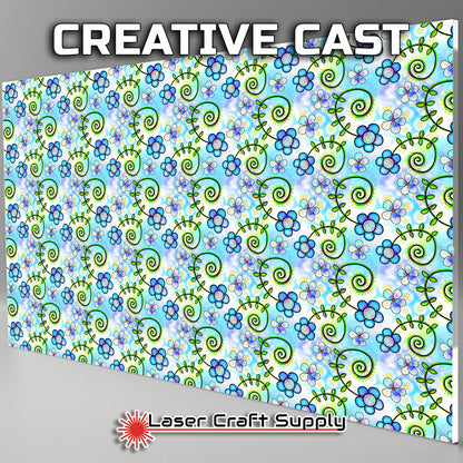 Creative Cast Acrylics - Fun Flowers in Blue & Green