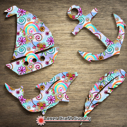 Creative Cast Acrylics - Fun Rainbow & Flowers