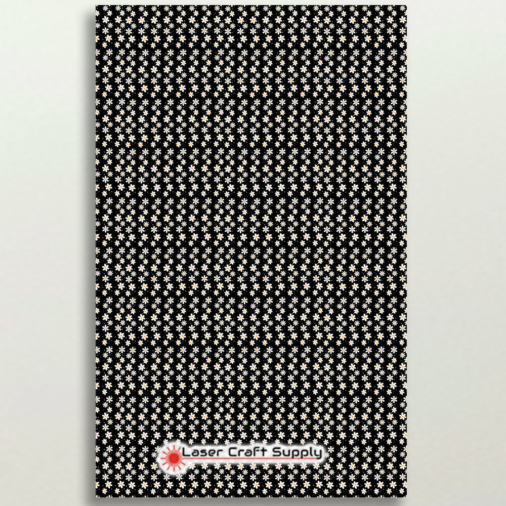 Fun White Daisies on Black