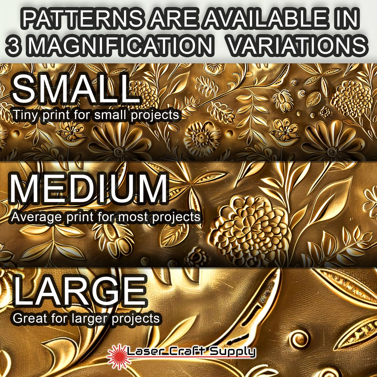 Creative Cast Acrylics - Gold Flowers