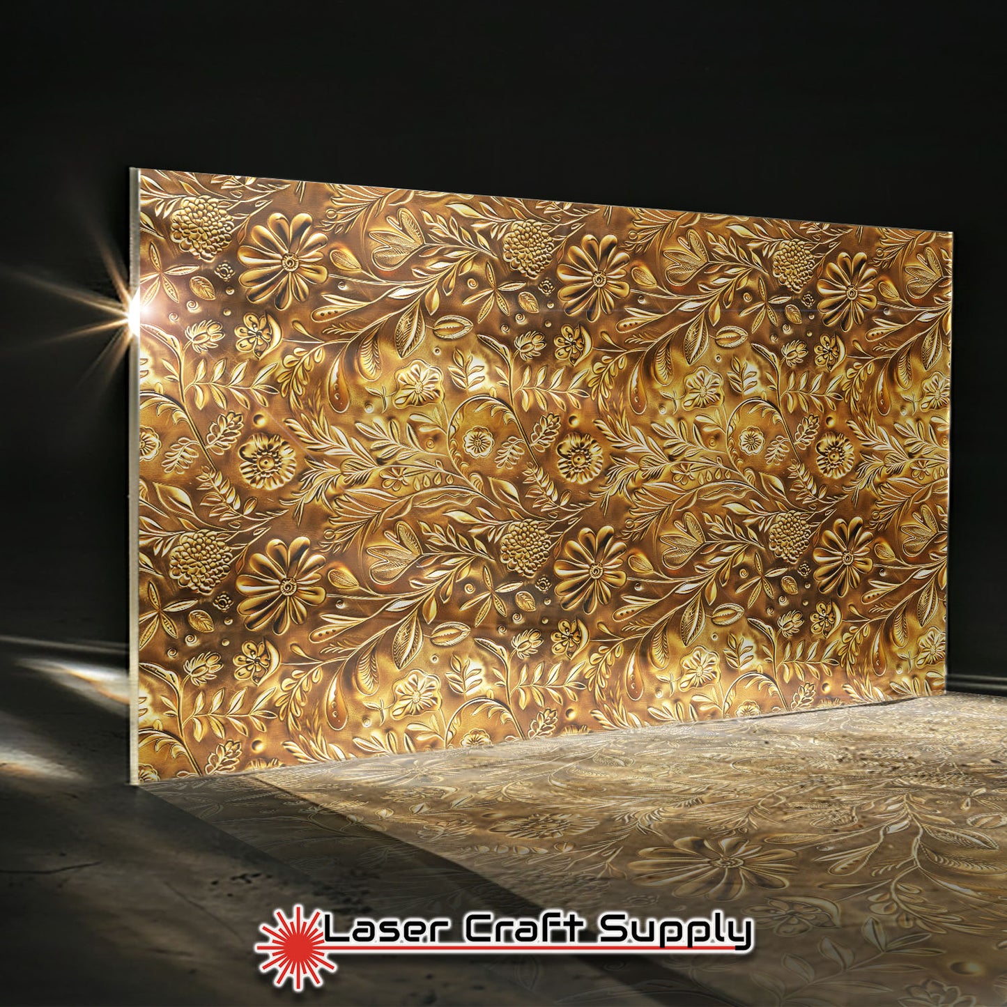 Creative Cast Acrylics - Gold Flowers