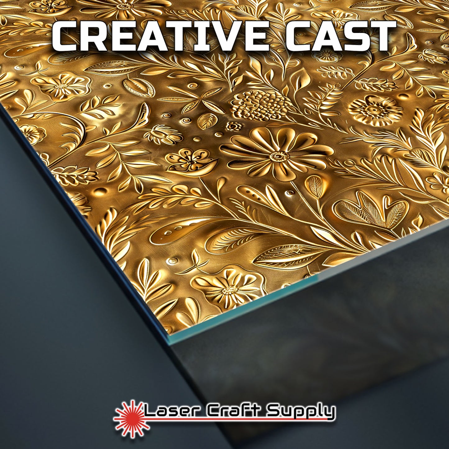 Creative Cast Acrylics - Gold Flowers