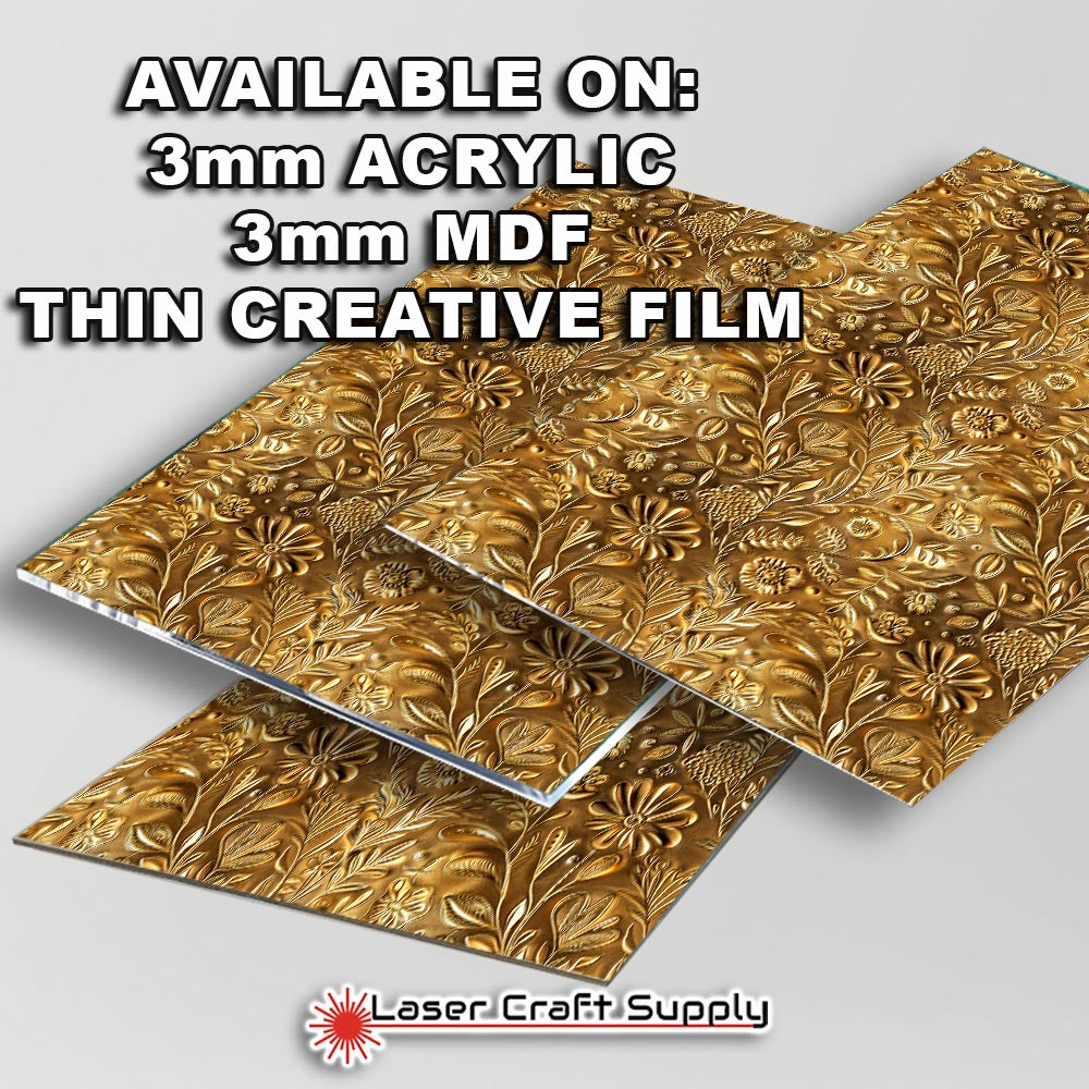 Creative Cast Acrylics - Gold Flowers