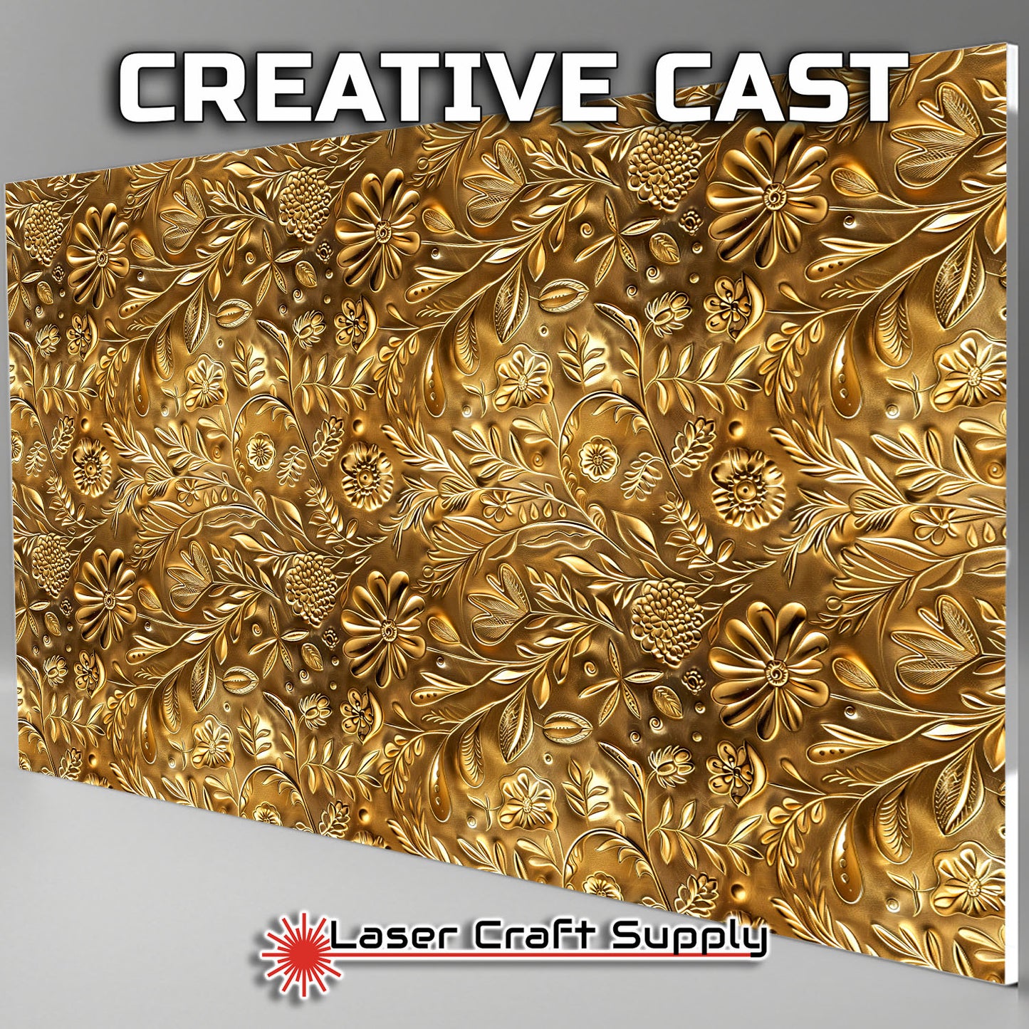 Creative Cast Acrylics - Gold Flowers