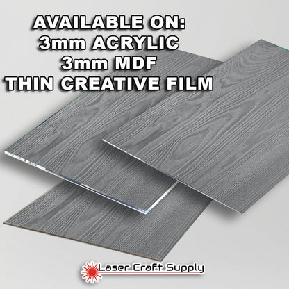 Grey Wood Grain - FULL SHEET