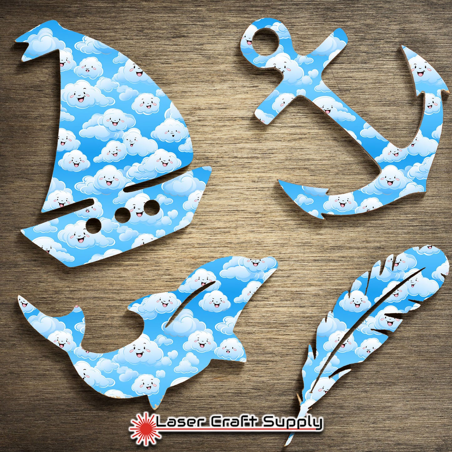 Creative Cast Acrylics - Happy Clouds