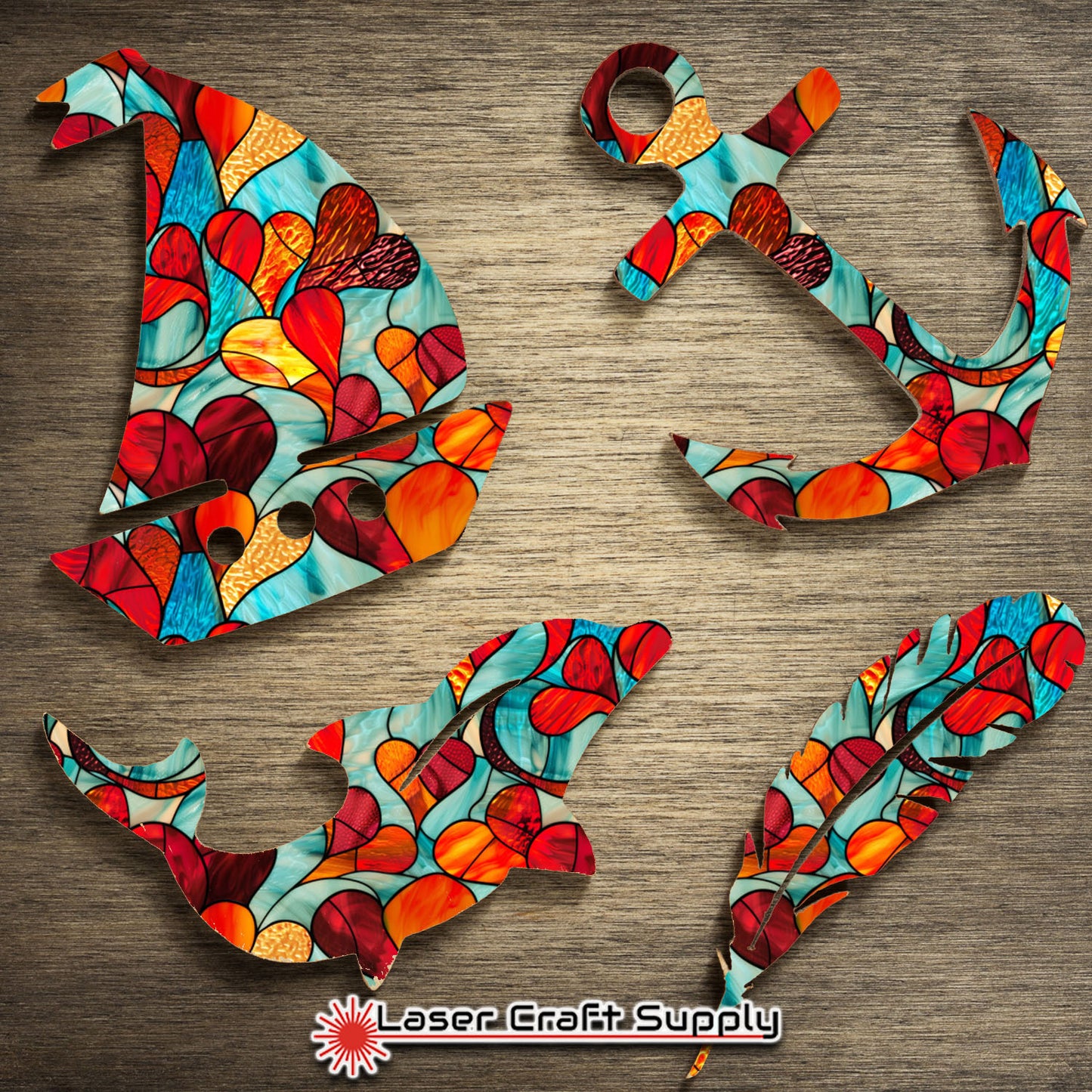 Creative Cast Acrylics - Happy Love - Stained Glass
