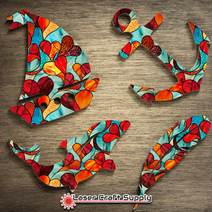 Creative Cast Acrylics - Happy Love - Stained Glass