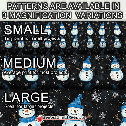 Happy Snowmen on Black - Creative Cast