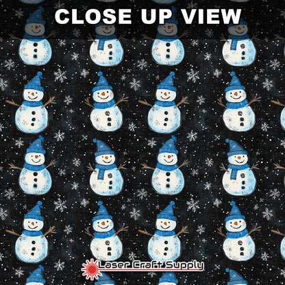 Happy Snowmen on Black - Creative Cast