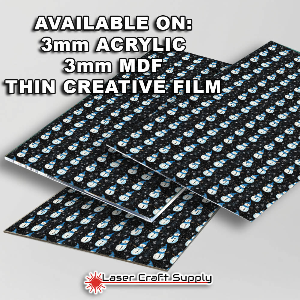 Happy Snowmen on Black - Creative Cast