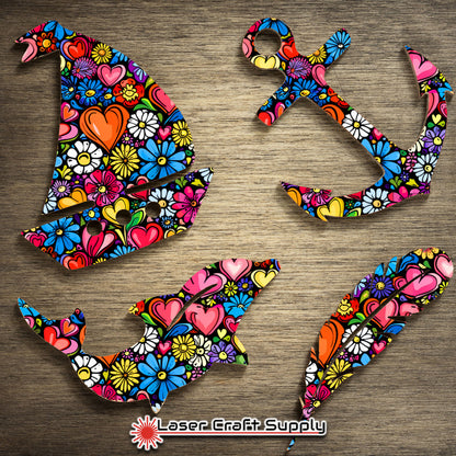 Creative Cast Acrylics - Hearts & Flowers