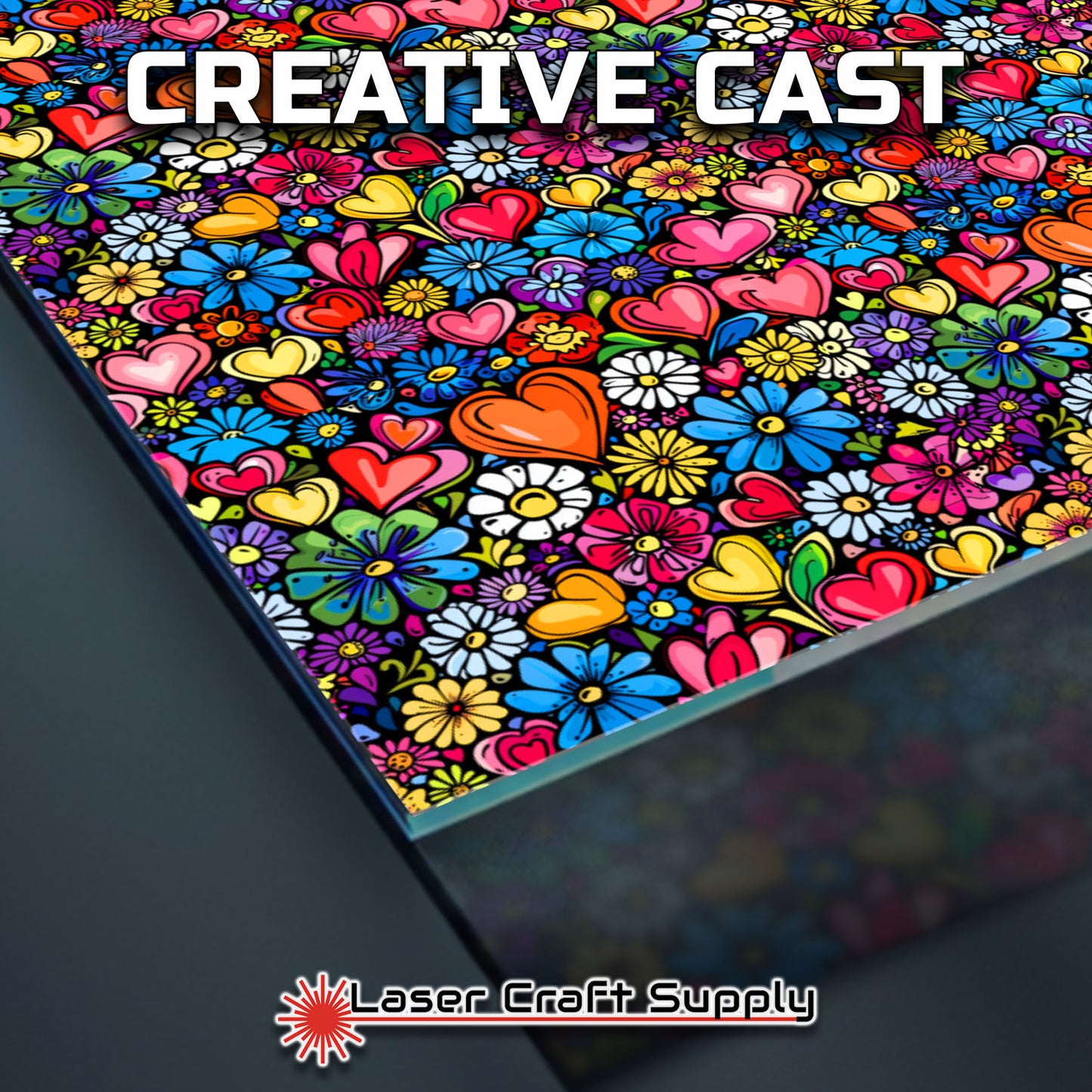 Creative Cast Acrylics - Hearts & Flowers