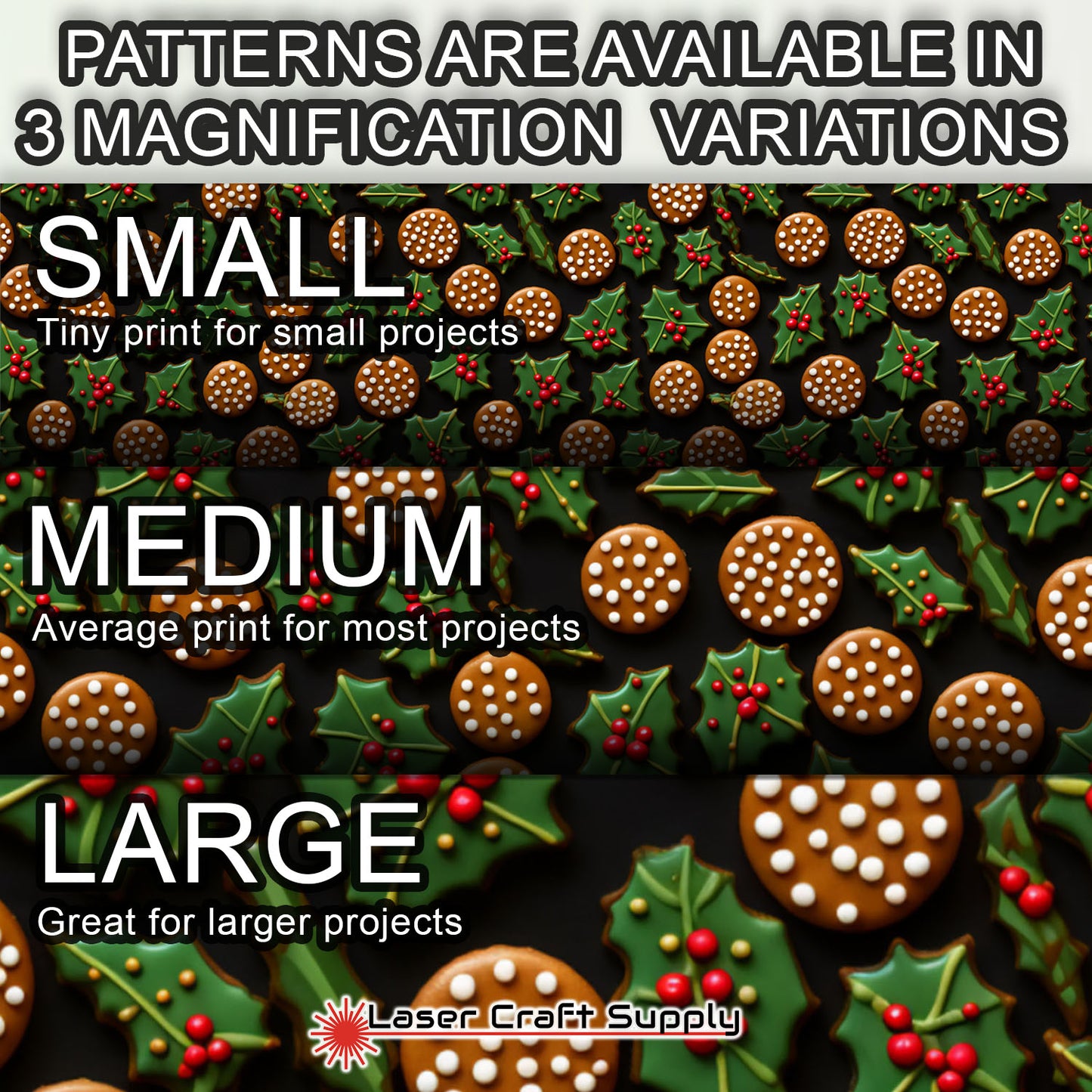 Creative Cast Acrylics - Holly & Cookies