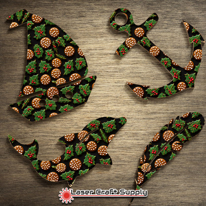 Creative Cast Acrylics - Holly & Cookies