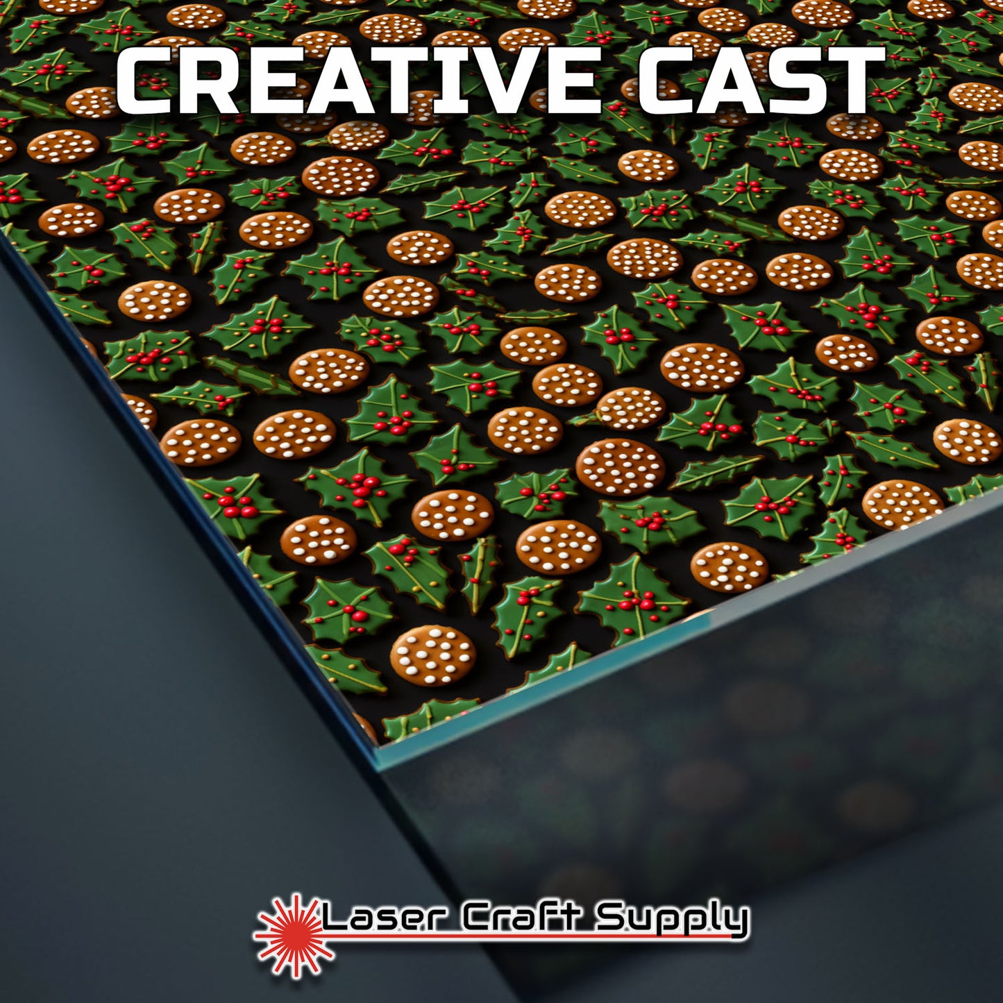 Creative Cast Acrylics - Holly & Cookies