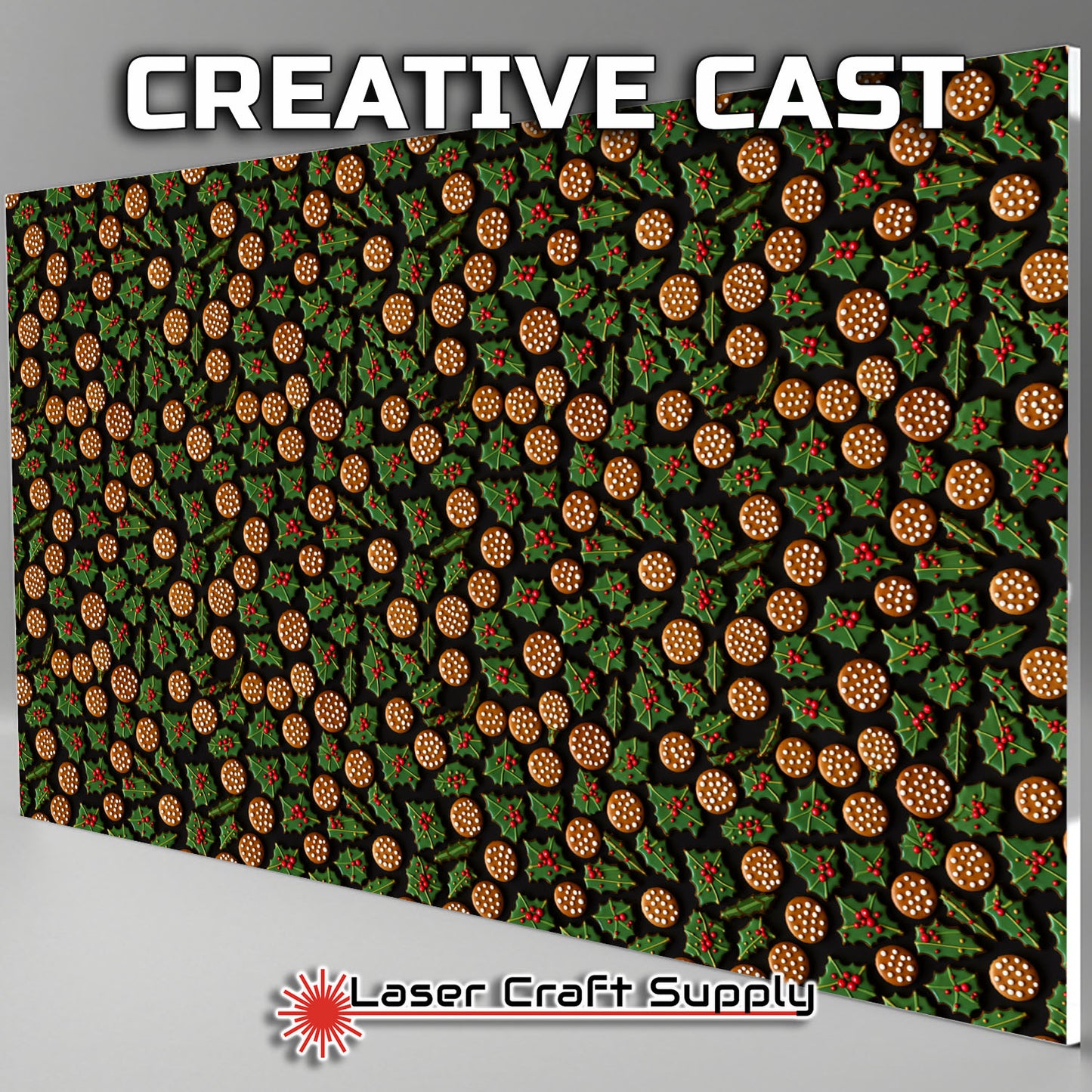 Creative Cast Acrylics - Holly & Cookies