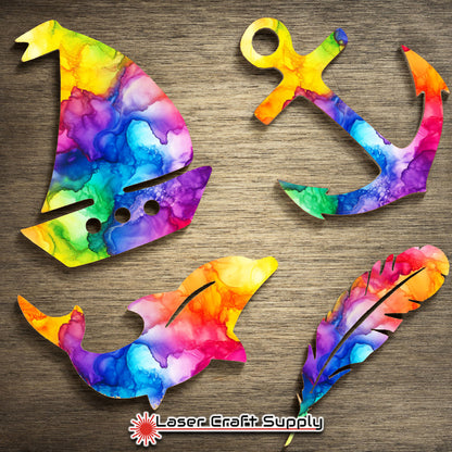 Creative Cast Acrylics -Ink Splatter of Colors