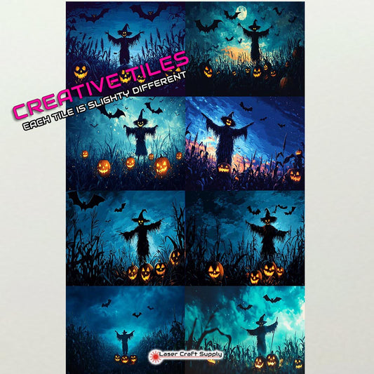 Jack O Lanterns and Scare Crow - Creative Tile