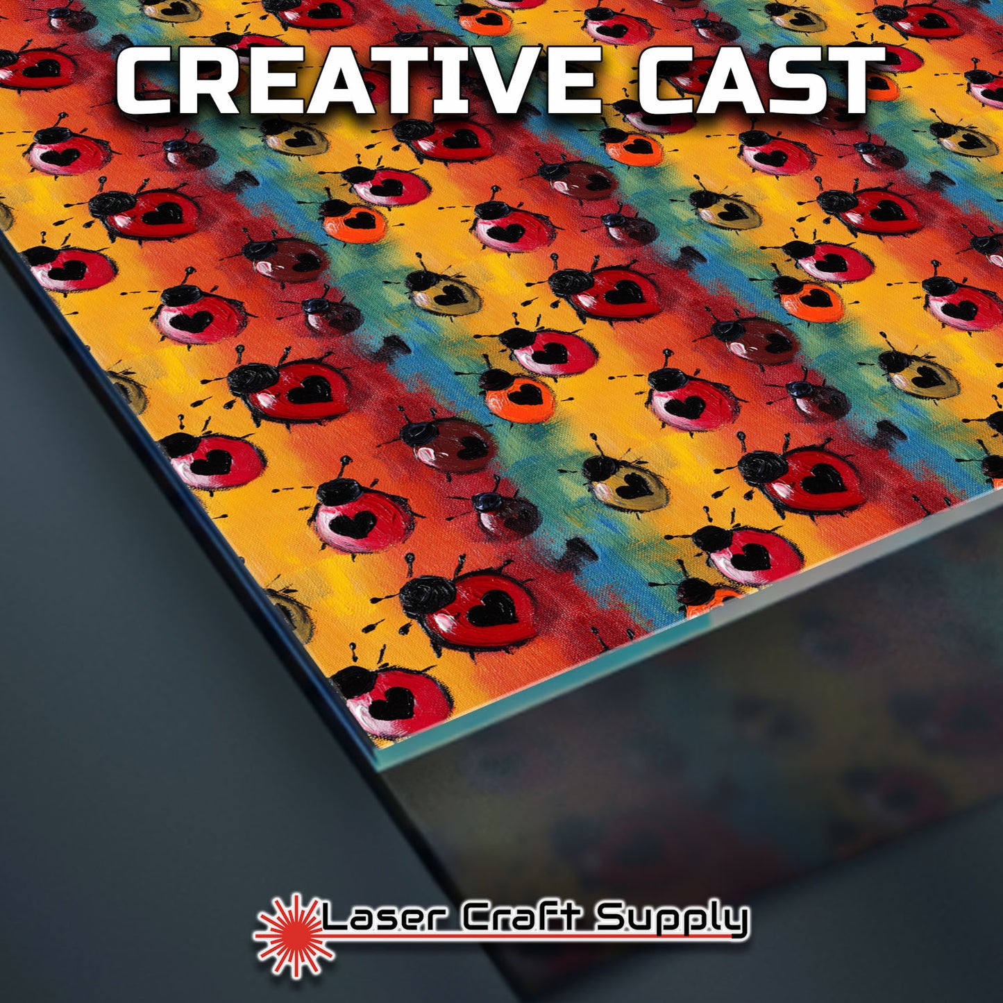 Creative Cast Acrylics -Ladybug Heart