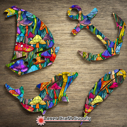 Creative Cast Acrylics - Land of Mushrooms - Stained Glass