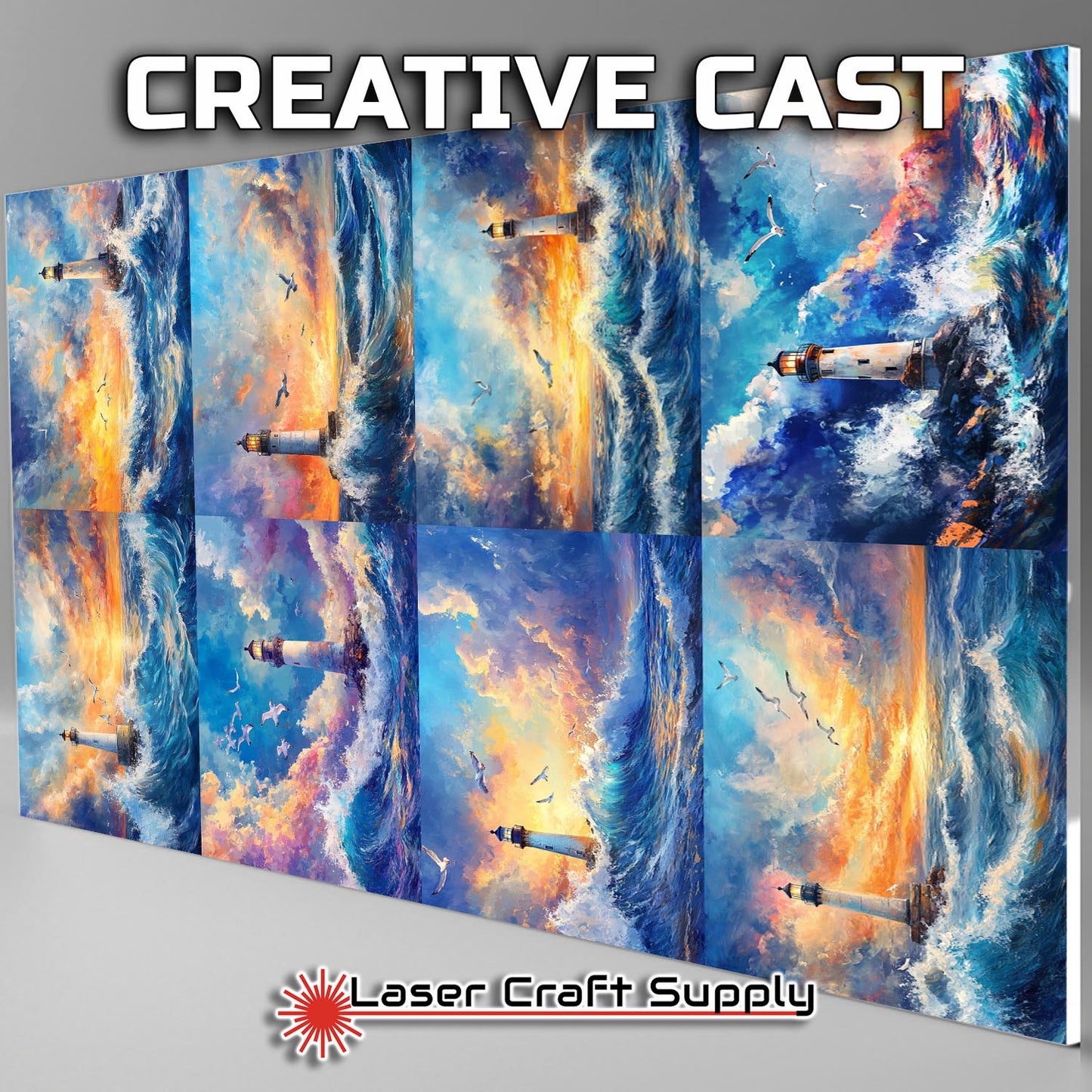 Light House at Twilight - Creative Tile