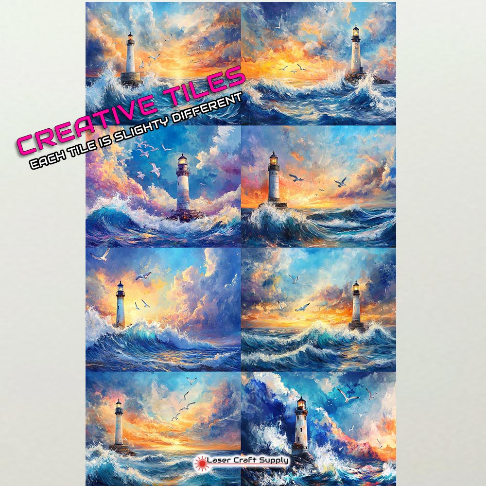 Light House at Twilight - Creative Tile
