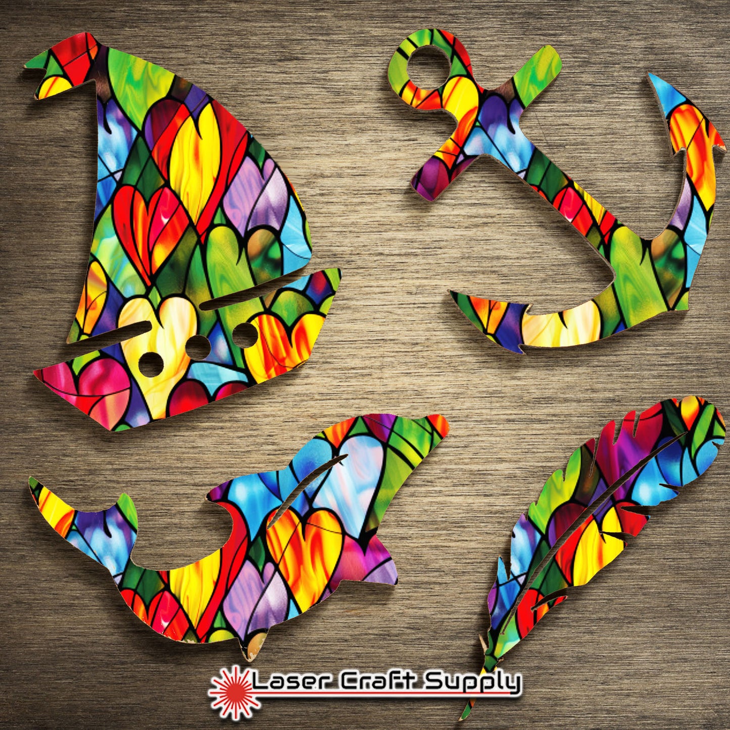 Creative Cast Acrylics - Love on the Glass - Stained Glass