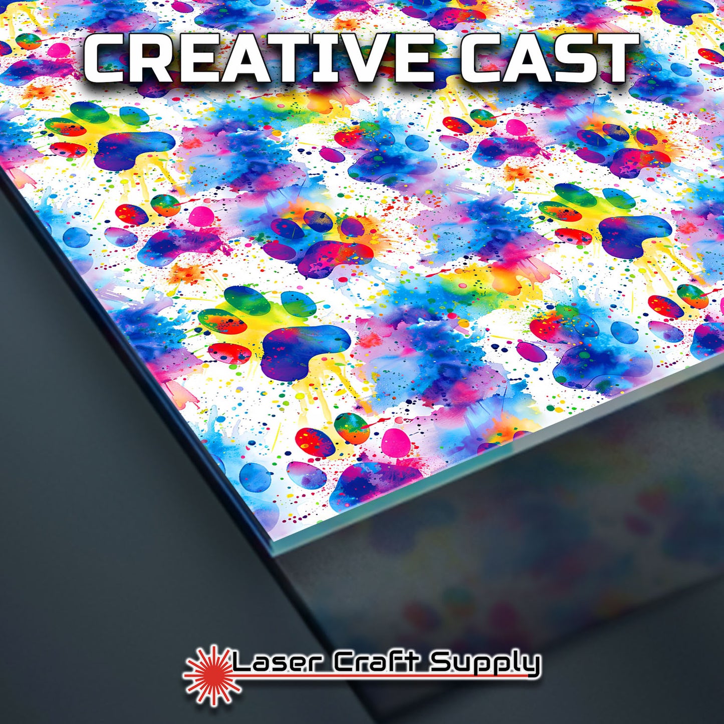 Creative Cast Acrylics - Multicolor Dog Paws