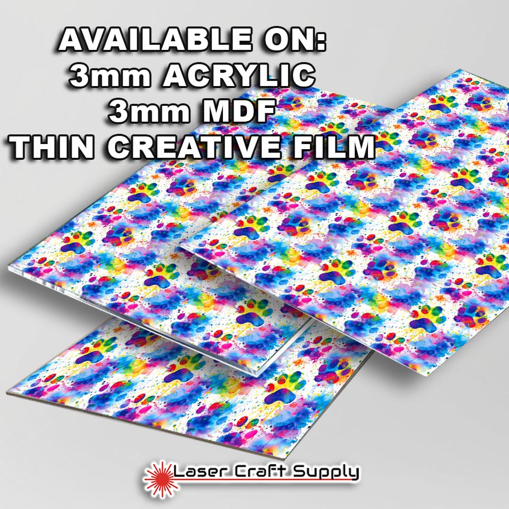 Creative Cast Acrylics - Multicolor Dog Paws