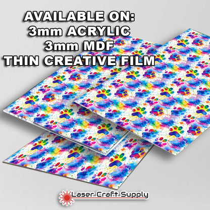 Creative Cast Acrylics - Multicolor Dog Paws