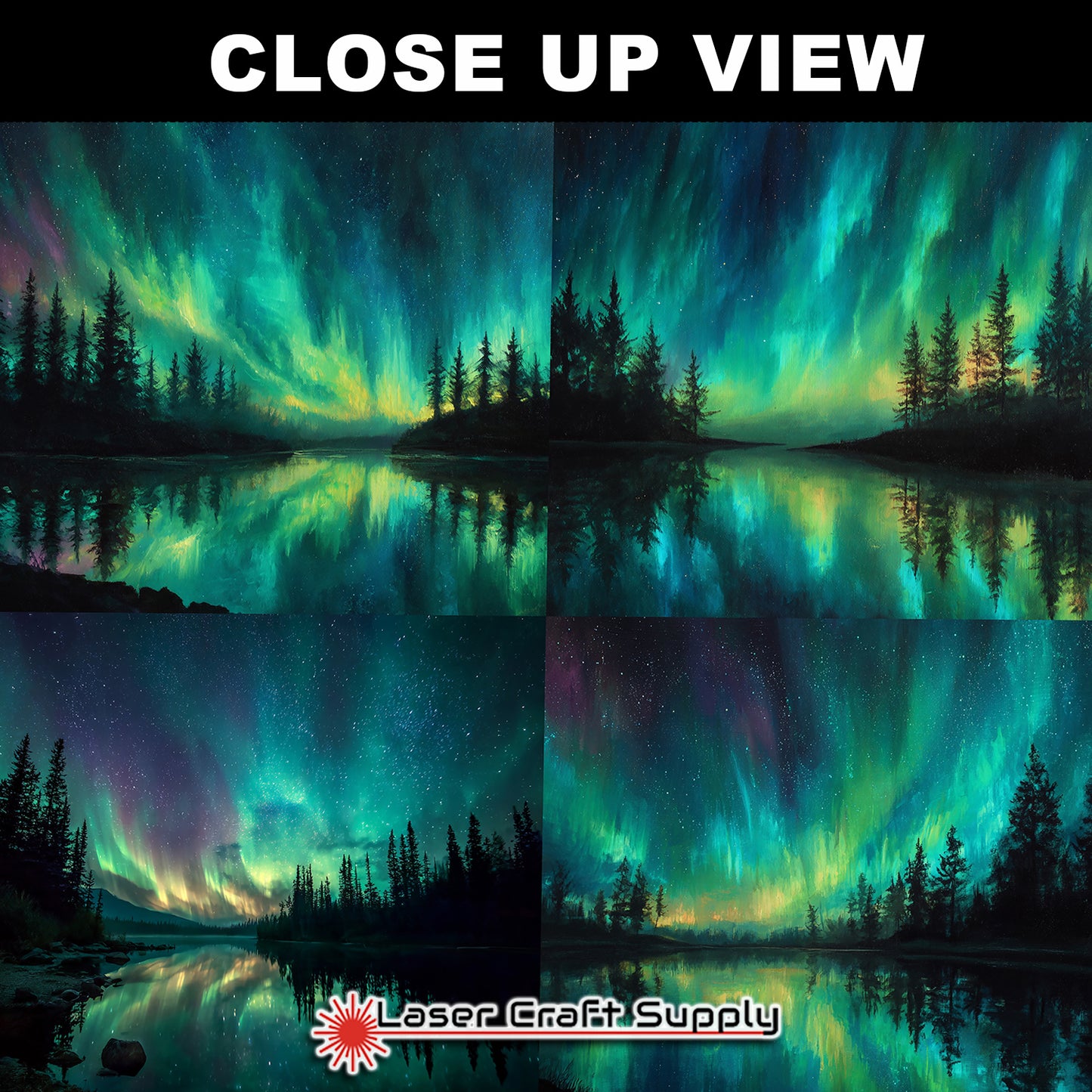 Northern Lights Reflections - tile