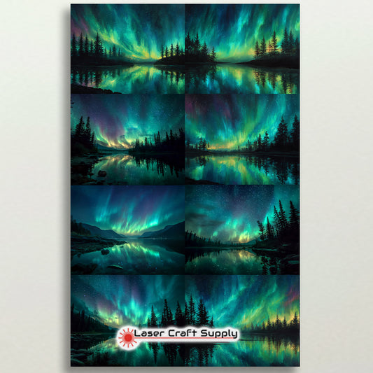 Northern Lights Reflections - tile