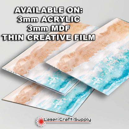 Ocean Edge Watercolors - FULL SHEET